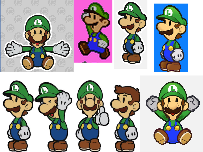 Luigi poses