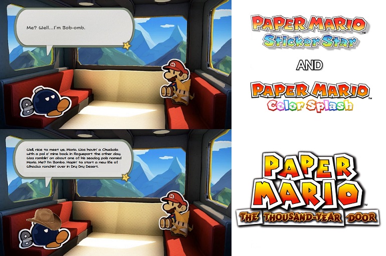 Paper Mario Bob-omb scene