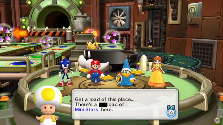 Toad pointing out the mini-star issue